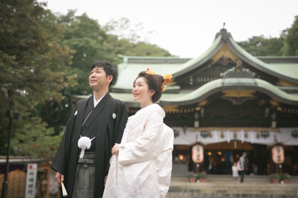おふたりが過ごした町 神社での結婚式